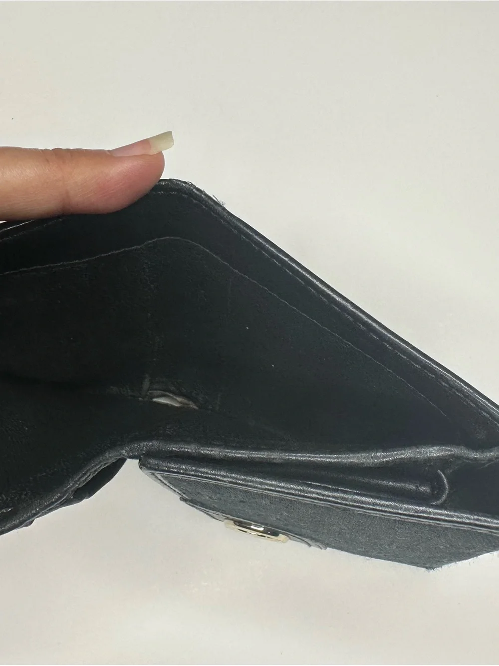 Authentic Gucci Black Men's Wallet with Gold GG Emblem